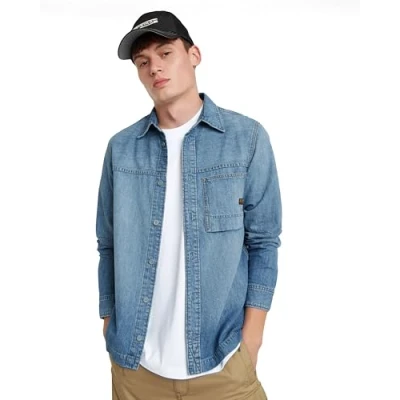 Abbildung von G Star Pocket Regular Hemd, Herren, Größe: XL, Sun faded thames