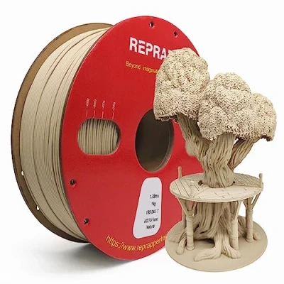 Abbildung von Reprapper Holz PLA Filament 1,75 mm für 3D Drucker 1kg(2.2lbs), Maßgenauigkeit +/ 0.03mm Druck Filament,