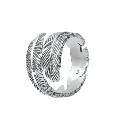 Abbildung von Elli Feather Trend Ring, Damen, Größe: 54, Silberfarben