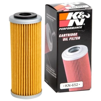 Abbildung von K&amp;N Powersports Ölfilter Kartusche 33x87mm kompatibel mit Husqvarna, KTM (KN 652), Rot