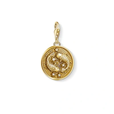 Abbildung von Thomas Sabo Damen Charm Anhänger Sternzeichen Fische Club 925 Sterling Silber 1651 414 39