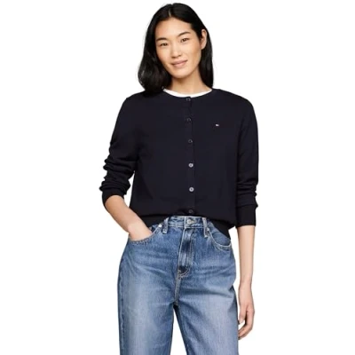 Abbildung von Tommy Hilfiger Stitch Strickjacke, Damen, Größe: XXL, Desert sky