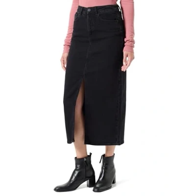 Abbildung von VILA MIDI Bleistiftrock, Damen, Größe: 34, Black denim