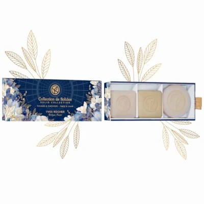 Abbildung von Yves Rocher Green Heroes SOLIDE Feste Kosmetik für Gesicht und Haare Shampoo, Gesichts Peeling Reinigung Geschenkset Weihnachten
