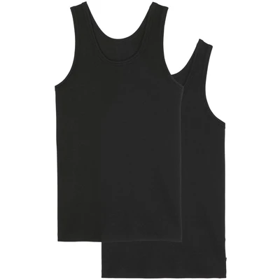 Abbildung von Marc O&#039;Polo Iconic 2 PACK Unterhemd/shirt, Herren, Größe: Small, Schwarz