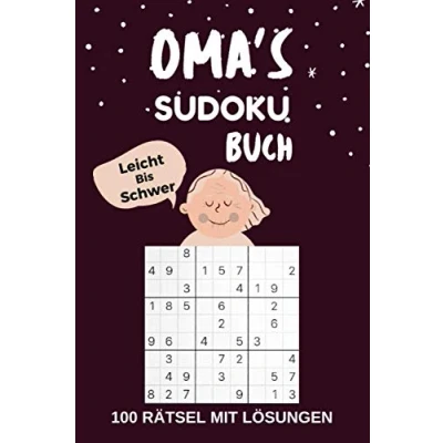 Abbildung von OMA‘S SUDOKU BUCH Leicht Bis Schwer 100 Rätsel mit Lösungen: Rätselbuch für erwachsene kleine Geschenke oma zu weihnachten Geburtstag Gedächtnistraining Großmutter Senioren
