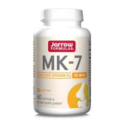 Abbildung von Jarrow Formulas, MK 7, Vitamin K2, 90mcg, 60 Weichkapseln, Laborgeprüft, Glutenfrei, Sojafrei, Ohne Gentechnik
