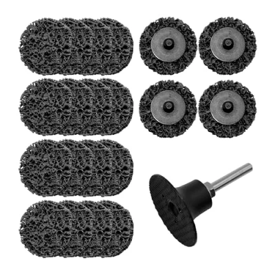 Abbildung von Merryland CSD Scheibe 50mm Farbe Rost für Stabschleifer, 50 mm Schwarz Reinigungsscheibe Entroster Metall Stahl Grobreinigungsscheibe Grobschleifscheibe 20 Stück Mit 6mm Schaft, DGTA022C2