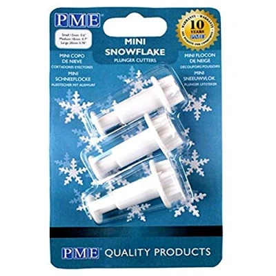 Abbildung von PME SF709 Mini Set of 3 Snowflake Plunger Cutter, Standard, White