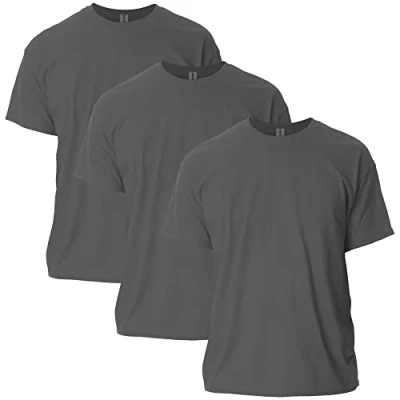 Abbildung von Gildan Unisex Erwachsene Ultra Cotton, Style G2000, Multipack T Shirt, Dunkelgrau (3er Pack), L