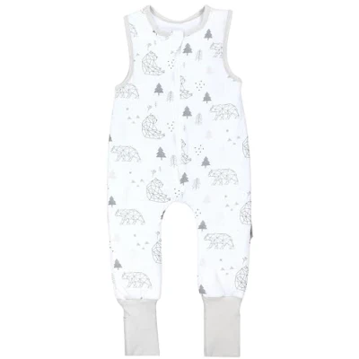 Abbildung von TupTam Baby Ganzjahresschlafsack mit Füßen 2,5 TOG OEKO TEX Unisex, Farbe: Eisbär Zeichnung umstülpbarer Fuß, Größe: 116 122
