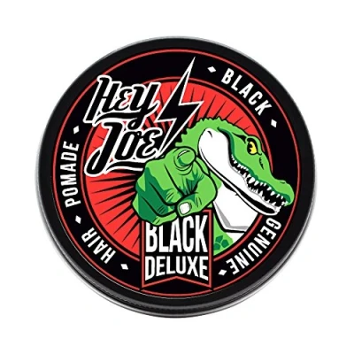 Abbildung von HEY JOE! Genuine Haar Pomade Herren Black Deluxe 100 ml Haarpomade Männer Schwarz für Weiße Haare oder als Farbverstärker Schwarzes Professionelle Haarstyling Produkte