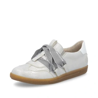 Abbildung von Rieker Slip On Sneaker, Slipper, Halbschuh, Freizeitsneaker mit modischem Schnürelement