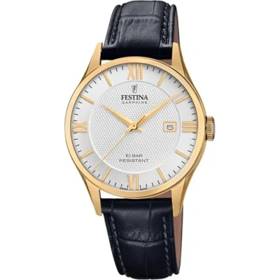 Abbildung von Festina Uhr, Herren, Größe: One Size, Goldfarben