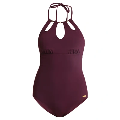 Abbildung von Lascana Swimsuit Badeanzug, Damen, Größe: 34, Bordeaux
