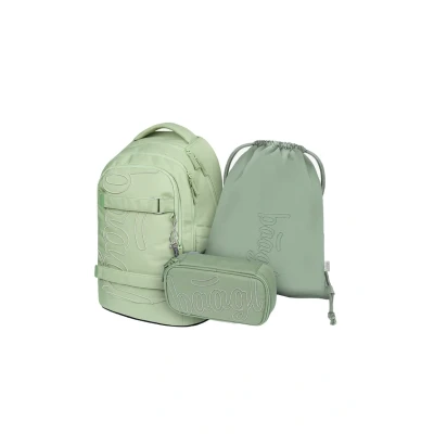 Abbildung von Baagl Schulrucksack Set Jungen Mädchen Teenager 3 Teilig, Skateboard Rucksack Skate MAX, Schultasche ab 3. Klasse, Grundschule Ranzen mit Brustgurt, Ergonomischer Schulranzen, 30 l (Mentol)