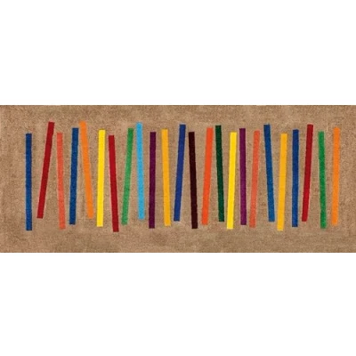 Abbildung von wash+dry Fußmatte, Mixed Stripes 80x200 cm, innen und außen, waschbar, Mehrfarbig
