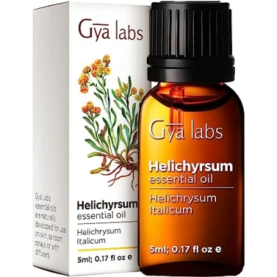Abbildung von Gya Labs Helichrysum ätherisches Öl natürliches für die Haut, zum Selbermachen, zur Selbstpflege, Aromatherapie, Kerzenherstellung süßer, erdiger Duft (5 ml)