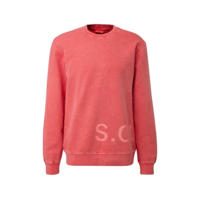 Abbildung von s.Oliver MIT LOGO Sweatshirt, Herren, Größe: Large, Korallrot