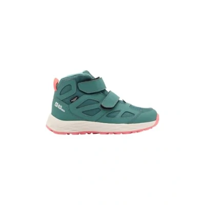 Abbildung von Jack Wolfskin Woodland Hikingschuh für Kinder, Größe: 32, Jade green Leder