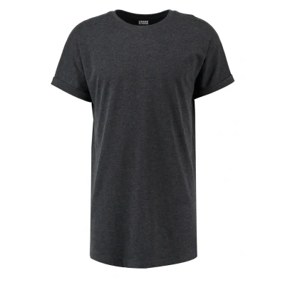 Abbildung von Urban Classics LONG Shaped Turnup Tshirt basic charcoal, Herren, Größe: Large, Charcoal