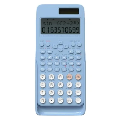 Abbildung von NEWYES Wissenschaftlicher Taschenrechner 82 MS, 401 Funktionen &amp; 2 Line Display Schulrechner mit Schutztcase für Junior, Mittel und Student