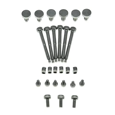 Abbildung von KAISH Ganzes Set Edelstahl Tremolo Feinstimmer Schrauben Saiteneinsatz Block Sattel Befestigungsschrauben Sicherungsmutter &amp; String Lock für FR