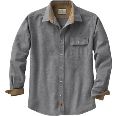Abbildung von Legendary Whitetails Herren Tall Size Buck Camp Flanell Solid Shirt, Charcoal Heather, XX Large
