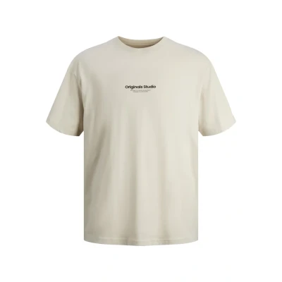 Abbildung von JACK &amp; JONES Herren Rundhals T Shirt JORVESTERBRO Regular Fit S M L XL XXL, Größe:XL, Farbe:Moonbeam 12240121