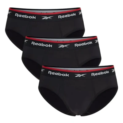 Abbildung von Reebok Men&#039;s Wiggins Boxer Shorts, Schwarz, L (3er Pack)