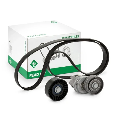 Abbildung von INA 529 0534 10 Keilrippenriemensatz Generatorfreilauf prüfen und ggf. erneuern VOLKSWAGEN: GOLF 6, Polo V Hatchback, Caddy 3, SEAT: Leon II Hatchback