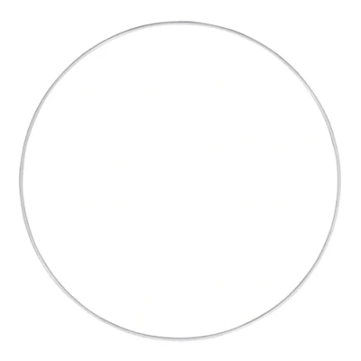 Abbildung von Rayher HOBBY 2505400 Metallring, weiß beschichtet, 30 cm ø, Stärke ca. 3,5 mm, Drahtring zum Basteln, für Wickeltechnik, Traumfänger Ring, Makramee Floristik