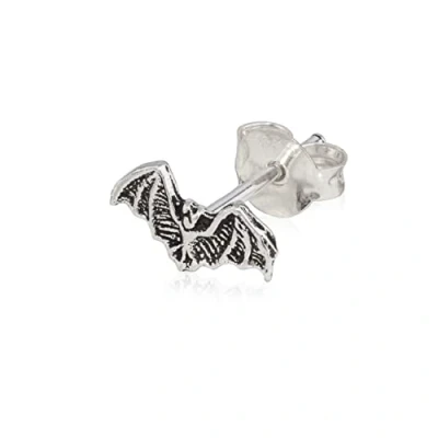 Abbildung von NKlaus Einzelohrstecker Fledermaus 925 Silber Antik Oxidiert 13x7mm Gothic Ohrring 12890