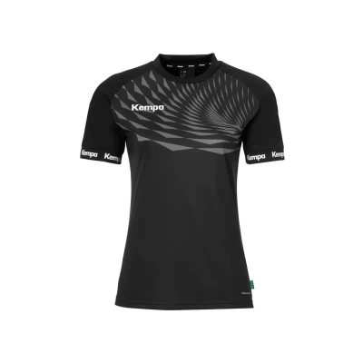 Abbildung von Kempa Herren Wave 26 Shirt Women Damen Mädchen Sportshirt Kurzarm Funktionsshirt Handball Gym Fitness Trikot, Schwarz/Anthra, M EU