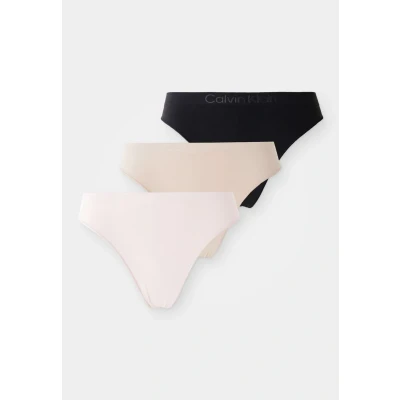 Abbildung von Calvin Klein Underwear Bonded FLEX Seamless 3 PACK Slip, Damen, Größe: XS, Black/cedar/eggshell