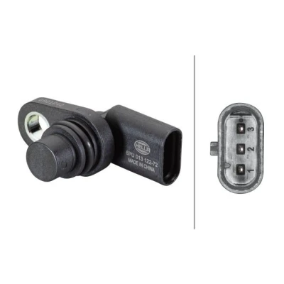 Abbildung von HELLA 6PU 013 122 721 Sensor, Nockenwellenposition Hallsensor MERCEDES BENZ: C Class Saloon, CLA Estate, E T modell