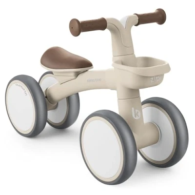 Abbildung von kikka boo ZIPI Fahrradohne Pedale, Von 1 bis 3 Jahren Ride on, Baby Fahrrad, Laufrad, Fahrrad mit Korb, einstellbar, Kinderspielzeug, Geschenk, Beige