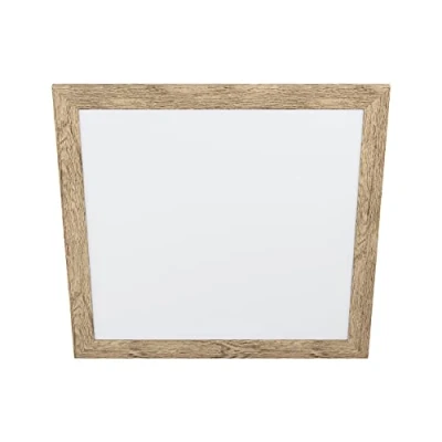 Abbildung von EGLO LED Panel Piglionasso mit Holz Deko Rahmen, Deckenlampe in Hell Braun geflammt, Küchenlampe, Bürolampe, Flurlampe Decke neutralweiß, L x B 64,5 cm