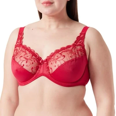 Abbildung von Playtex Damen Essential Elegance Embroidery x1 Bh, Rot, 80C