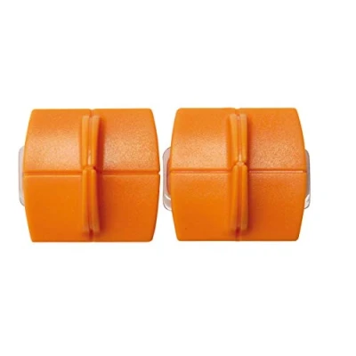 Abbildung von Original Fiskars Ersatzklingen Für Papierschneidemaschinen, 2 Stück, gerade Schnitte, High Profile TripleTrack Titanium, Orange, 1004677