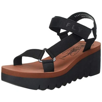 Abbildung von FLY London Damen Yefa726fly Sandal, Black Brick, 41 EU