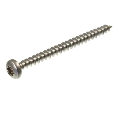 Abbildung von SECCARO Spanplattenschraube Halbrundkopf 4 x 50 mm, Edelstahl V2A VA A2, Holzschraube mit Vollgewinde, TX/Innensechsrund, 150 Stück