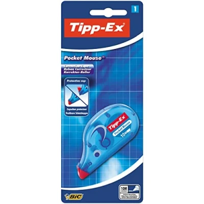 Abbildung von Tipp Ex 820790 Korrekturroller Pocket Mouse mit Schutzkappe, 10m x 4.2mm, 1 Stück, Ideal für das Büro, Home Office oder die Schule