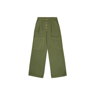 Abbildung von Alpha Industries Sailor Pants Stoffhose, Damen, Größe: Small, Dark olive