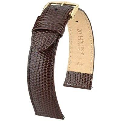 Abbildung von HIRSCH Uhren Band Rainbow M modisches Premium Lederband für Deine Armbanduhr Braun 20 mm
