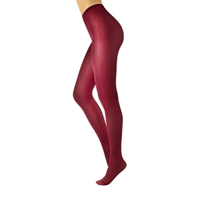 Abbildung von CALZITALY Umstandsstrumpfhose aus Mikrofaser, Blickdichte Schwangerschaft Strumpfhosen S, M, L, XL, XXL, 3XL, 4XL 100 DEN Made in Italy (M, Weinrot)