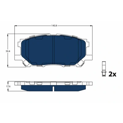 Abbildung von TRW GDB3338BTE Bremsbelagsatz nicht für Verschleißwarnanzeiger vorbereitet mit Zubehör LEXUS: RX II