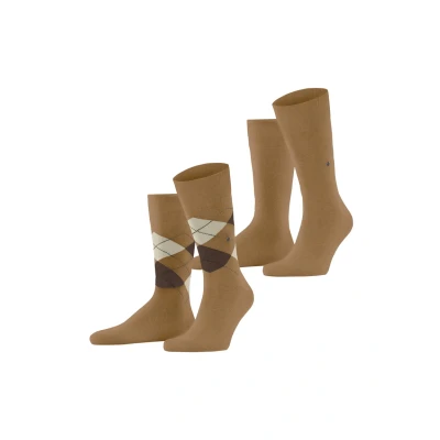 Abbildung von Burlington 2PACK Socken Brown sugar, Herren, Größe: 40 46, sugar