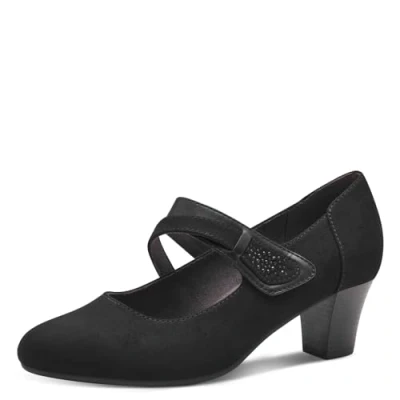 Abbildung von Jana Damen Pumps mit Riemen Mary Jane Vegan, Schwarz (Black), 40 EU