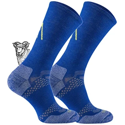 Abbildung von TODO BP LIGHT Dünn Merino Wandersocken Herren, Damen, Kinder Trekking Socken, Atmungsaktiv, 34% Merinowolle Blend Funktionssocken, Outdoor (27 30, Blau)